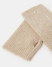 Sequin Knitted Wrist Warmers, , large