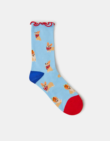Corgi Print Socks, , large