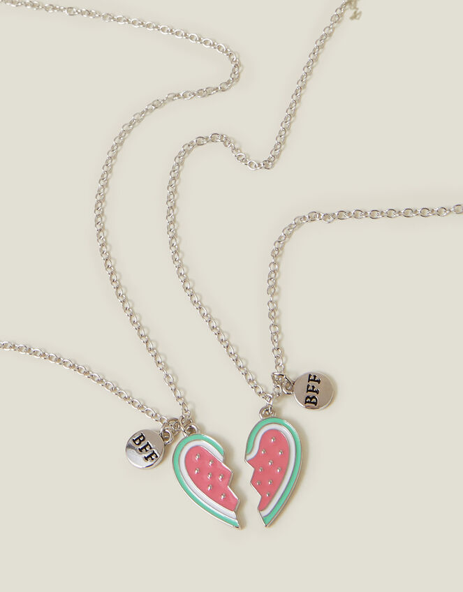 2-Pack Girls Watermelon 'BFF' Necklace, , large