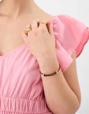 Adjustable Cord Bracelet , Brown (BROWN), large