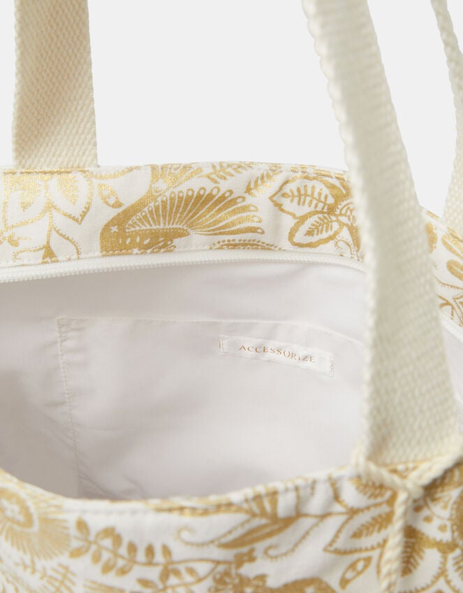 Shimmer Paisley Beach Tote Bag, , large