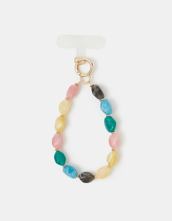 Resin Bead Wrist Phone Strap , , large