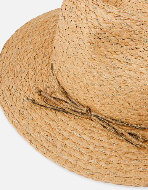 Selina Sparkle Trilby Hat, Natural (NATURAL), large