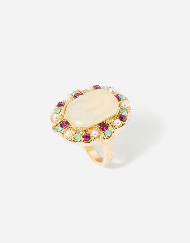 Romantic Ramble Statement Stone Ring, Multi (PASTEL-MULTI), large