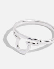 Sterling Silver Zodiac Libra Ring, Silver (ST SILVER), large