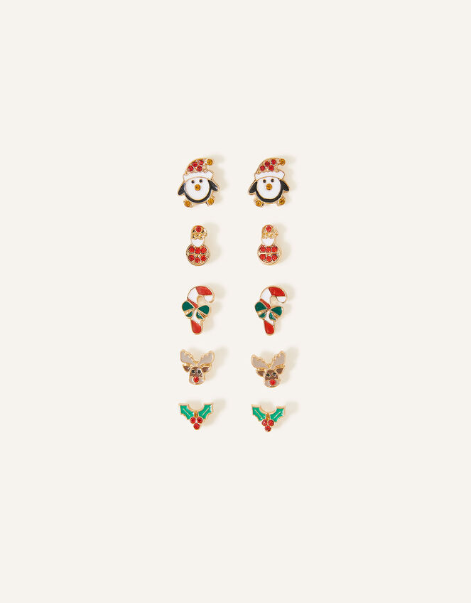 Christmas Stud Earrings 5 Pack Earrings Accessorize UK