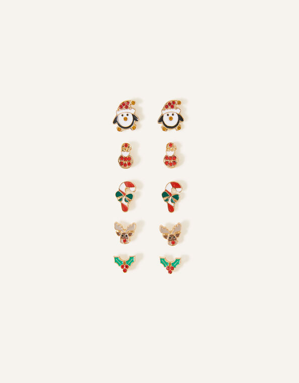 Christmas Stud Earrings 5 Pack, , large