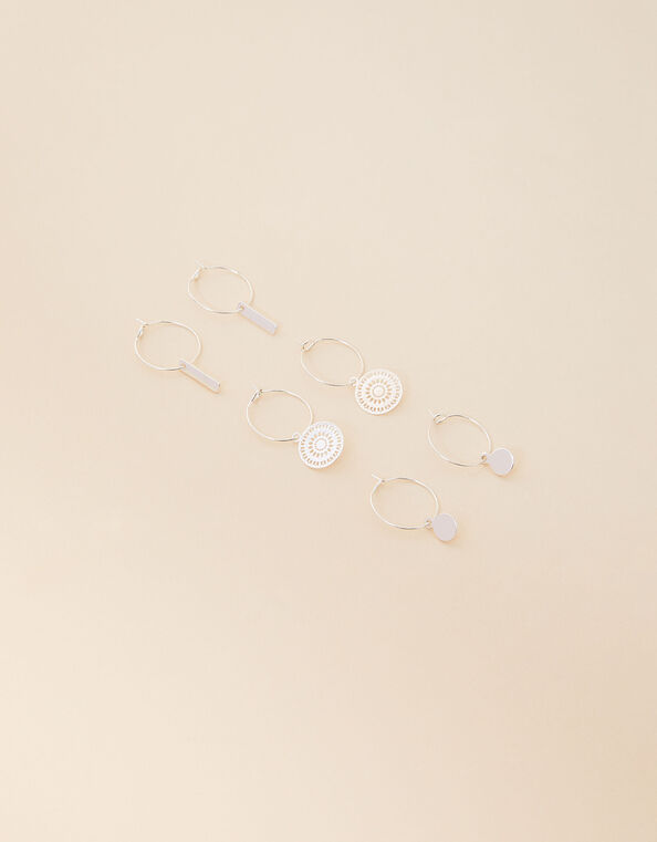 Filigree Hoop Earrings Set of Three, , large