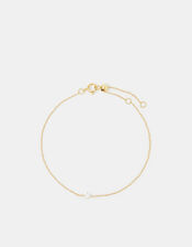 Lab Grown Diamond 0.1ct Chain Bracelet 9ct Gold, , large