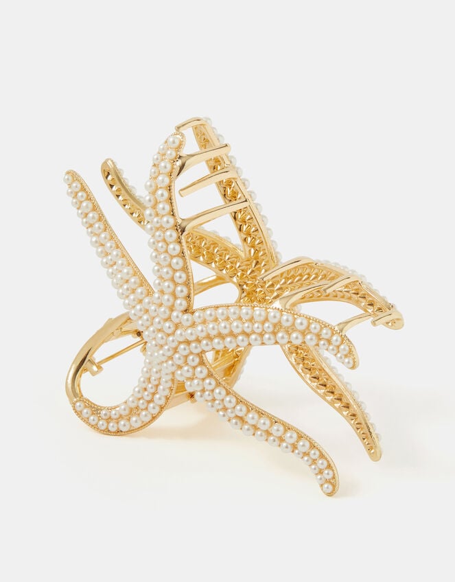 Pearl Starfish Claw Clip, , large