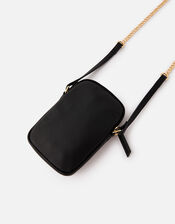 Quilted Phone Purse, Black (BLACK), large