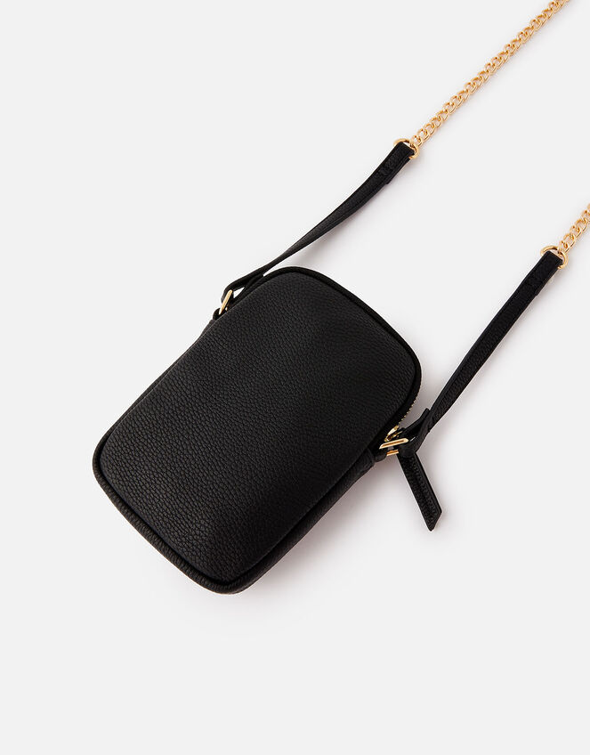 Quilted Phone Purse, Black (BLACK), large
