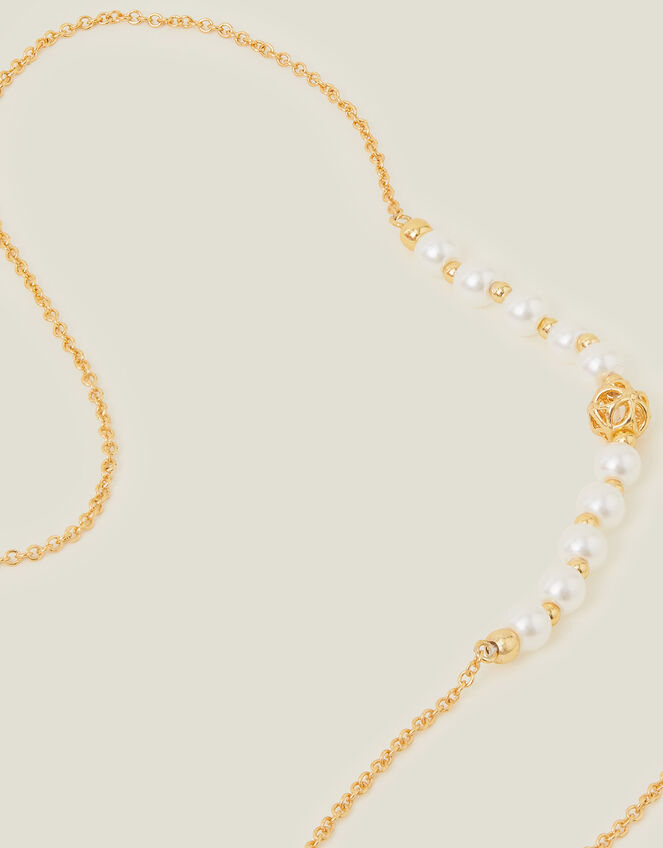 14ct Pearly Bead Necklace, , large