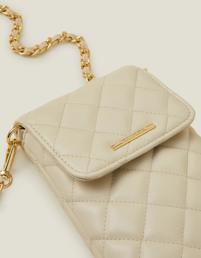 Quilted Cross-Body Phone Bag, , large