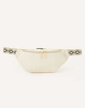 Large Zip Bum Bag, Cream (CREAM), large