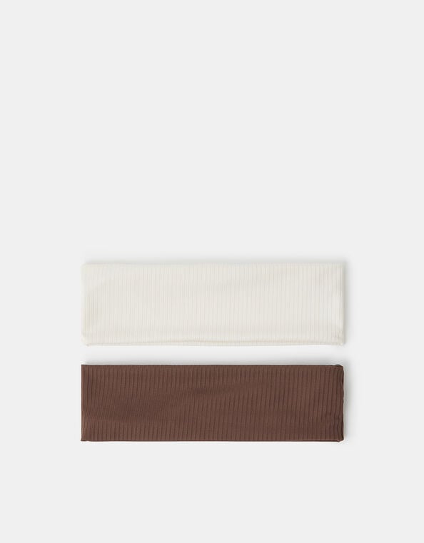 2-Pack Ribbed Bando Headbands, , large