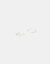 Turquoise Wishbone Ring Set, Blue (TURQUOISE), large