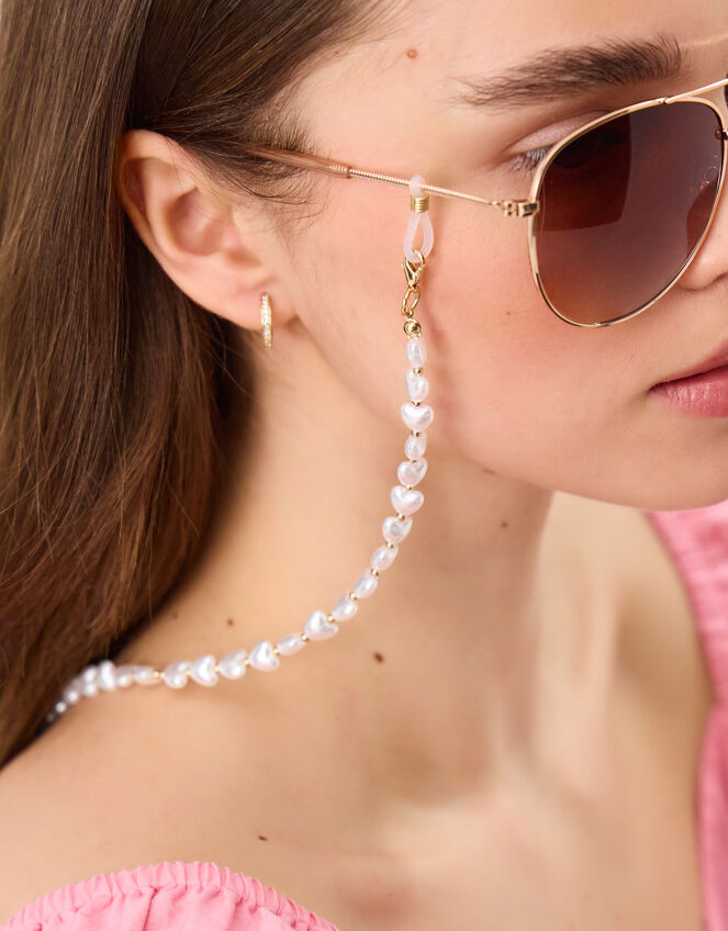 Pearl Heart Sunglasses Chain, , large