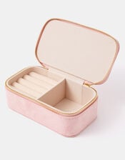 Heart Faux Suede Jewellery Box, , large