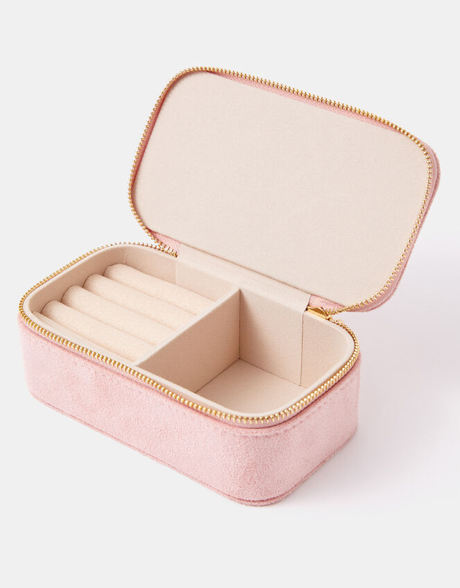 Heart Faux Suede Jewellery Box, , large
