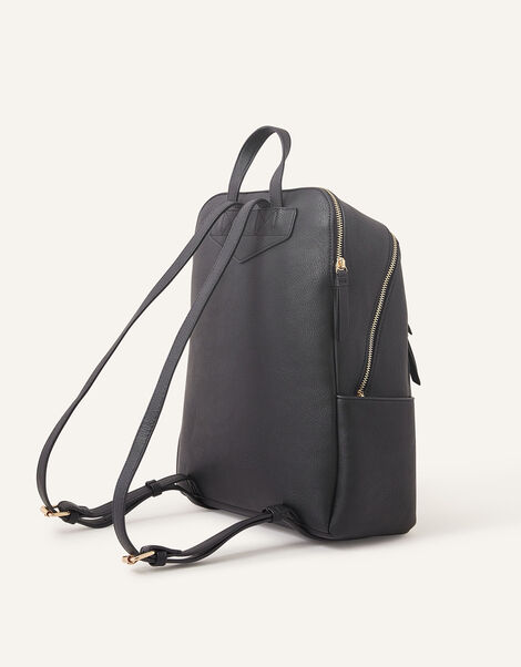 Classic Zip Around Backpack Black, Black (BLACK), large