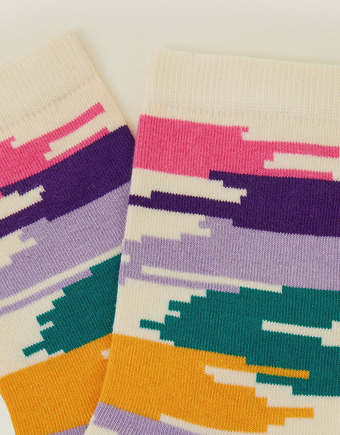 Blur Print Socks, BRIGHTS MULTI, large