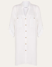 Long Sleeve Beach Shirt with LENZING™ ECOVERO™ White, White (WHITE), large