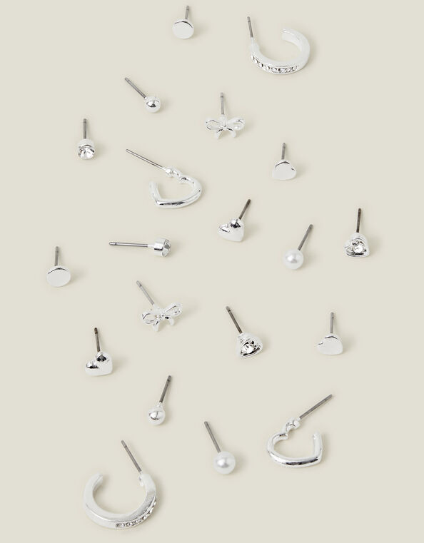 10-Pack Bow Stud and Hoop Earrings, , large