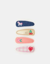 4-Pack Girls Western Hair Clips, , large