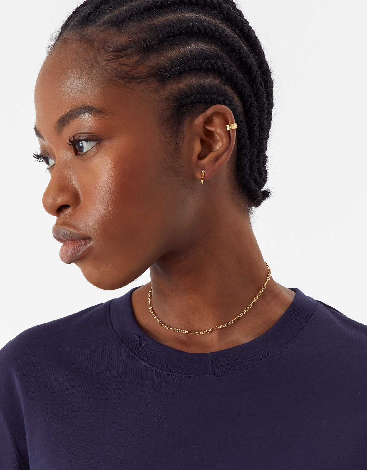 Gold-Plated Figaro Chain Choker 