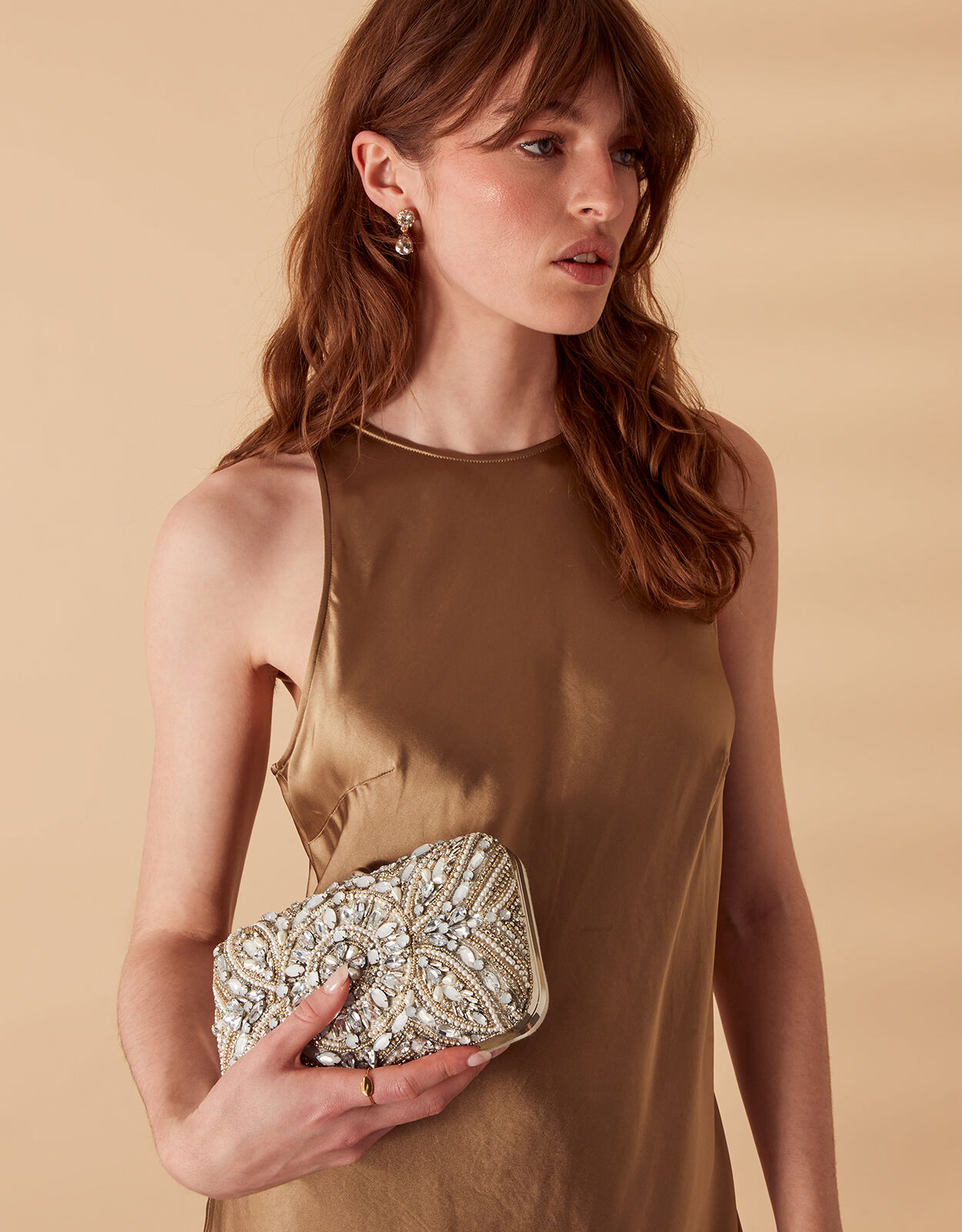 Accessorize embellished sale clutch