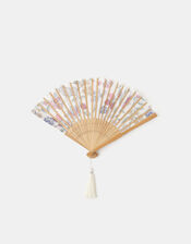 Floral Print Foldable Fan, , large