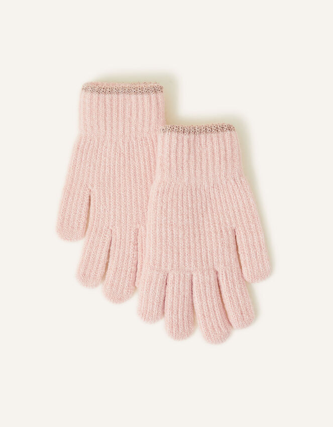 Sparkle Edge Gloves Pink | Gloves | Accessorize UK