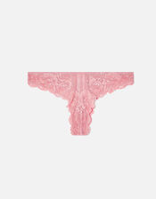 Lace Brazilian Knickers, Pink (PINK), large
