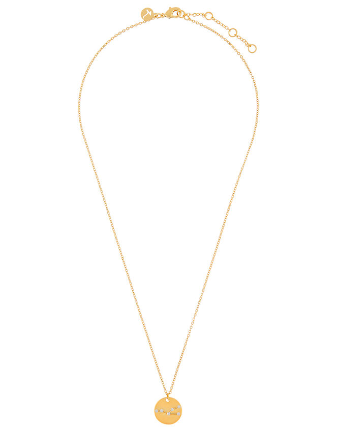 Gold-Plated Constellation Necklace - Taurus, , large