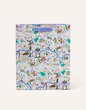 London Print Medium Gift Bag, , large