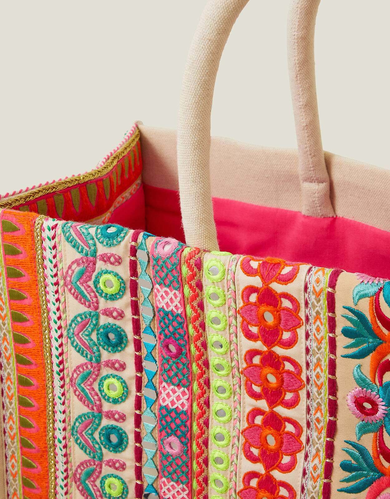 Mirror Embellished Tote Bag Totes Shoppers Accessorize UK