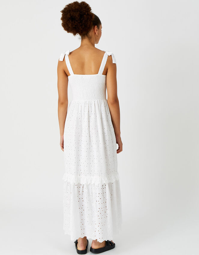 Pretty Broderie Maxi Dress, Ivory (IVORY), large