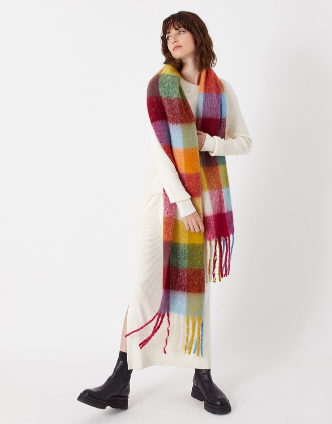 Bright Fluffy Scarf, , large
