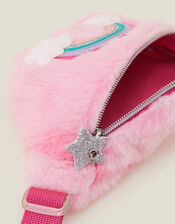 Faux Fur Rainbow Belt Bag, , large