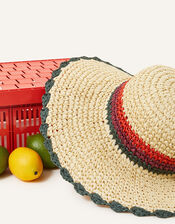 Stripe Boater Hat, , large