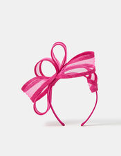 Loop Bow Fascinator, Pink (FUCHSIA), large