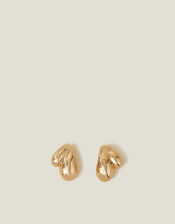 Double Curve Drop Earrings, , large