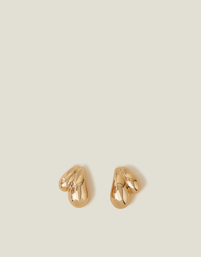 Double Curve Drop Earrings, , large