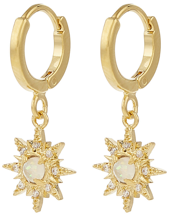 Opal huggie hoops clearance