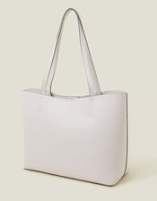 Leo Tote Bag, White (WHITE), large