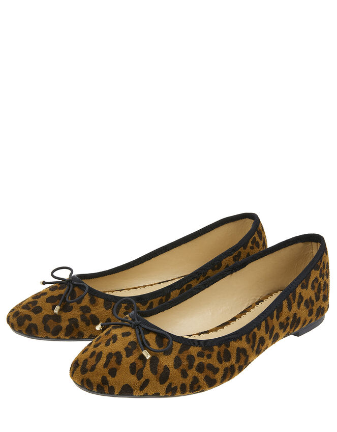 Charlotte Leopard Ballerina Flats, Leopard (LEOPARD), large