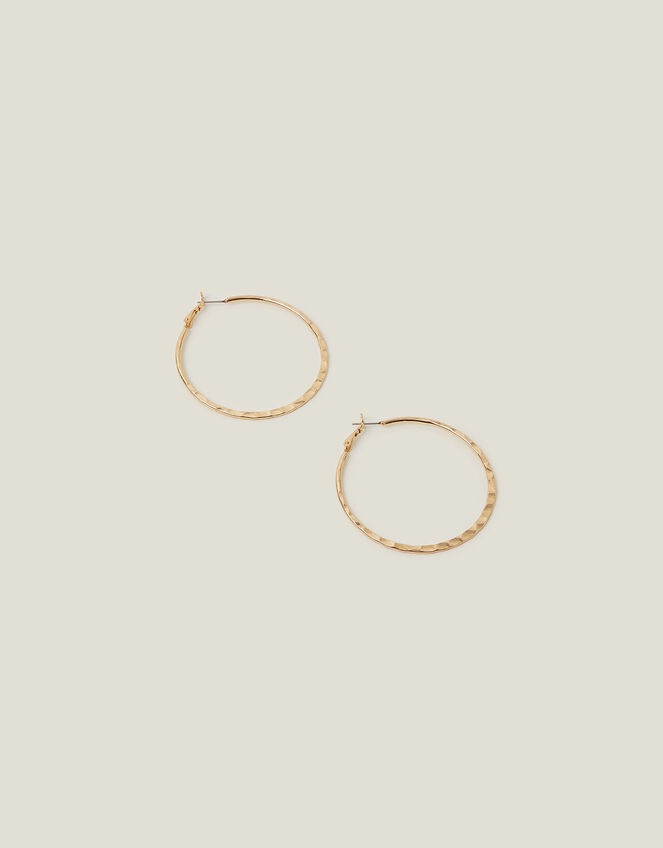 Textured Large Hoop Earrings, , large