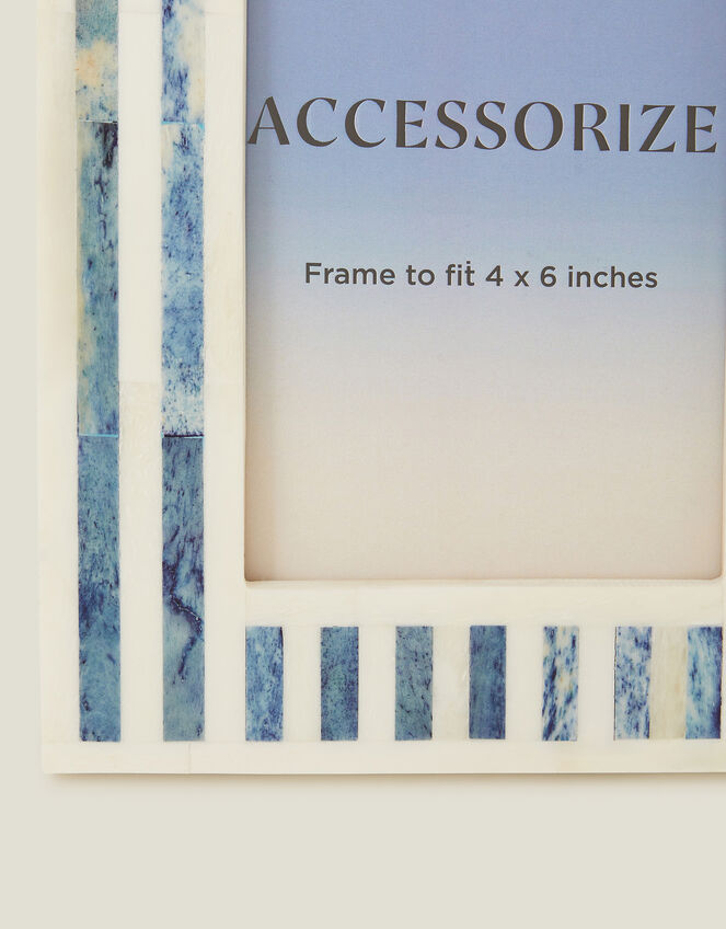 Stripe Resin Photo Frame 4 x 6 Blue, , large