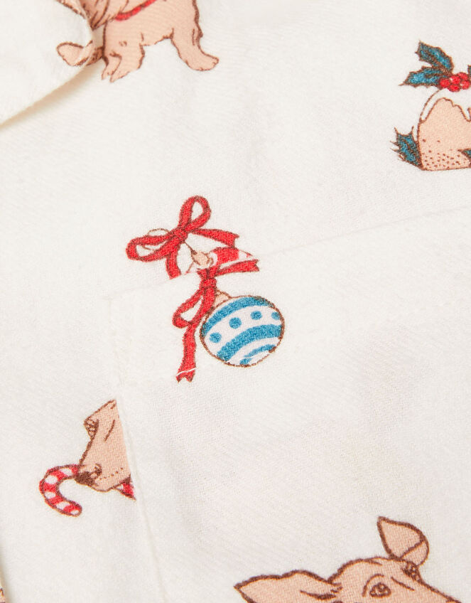 Girls Christmas Sausage Dog Pyjama Set, Multi (PASTEL-MULTI), large